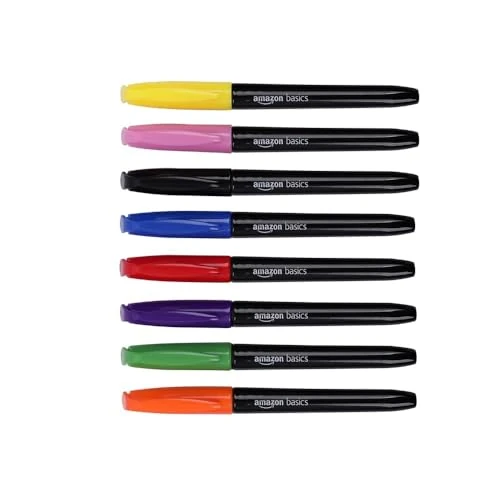 Offerta a tempo: Amazon Basics Vibrant Fabric Markers, Assorted Colors, 8-Pack - 0.00% da 7.39 € a 7.39 €
