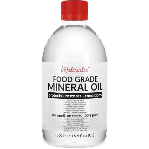 Oferta limitada: Aceite mineral de grado alimenticio Materialix (500ml) de 14.95 € a 14.95 € (ahorro 0.00%)