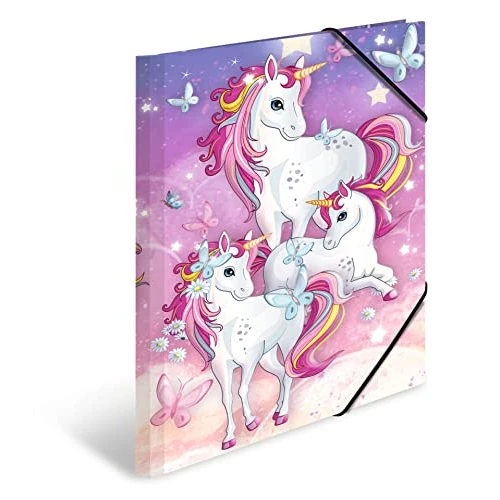 Tijdelijke aanbieding: HERMA Mappen A3 eenhoornset, 3 stuks, hoekspanner-mappen van karton met kleuterschoolmotief, elastiek, binnenflappen en binnenprint voor jongens, meisjes en kinderen van 11.65 EUR naar 11.65 EUR (korting 0%)