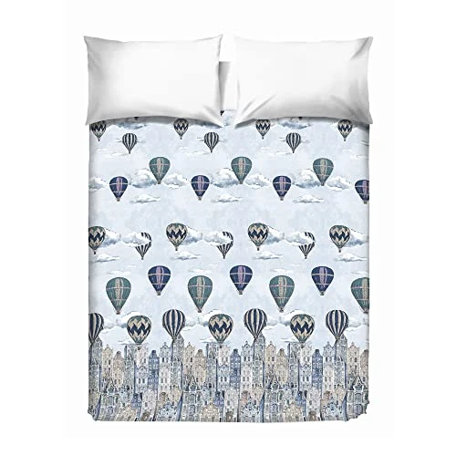 Tijdelijke aanbieding: PENSIERI DELICATI Sprei voor tweepersoonsbed, 260 x 280 cm, eenpersoonsbed, 100% katoen, ideaal als meubels, dekbed voor 2 eenpersoonsbedden, patroon vliegenblauw, 100% Made in Italy van 22.14 € naar 22.14 € (0.00% korting)