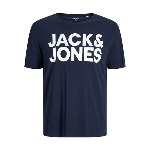 Offre limitée : Jack & Jones Homme Jjecorp Logo Tee O-Neck Noos Pls T-Shirt, Bleu-Marine, XXL EU de 17.99 € à 11.89 € (34% de remise)