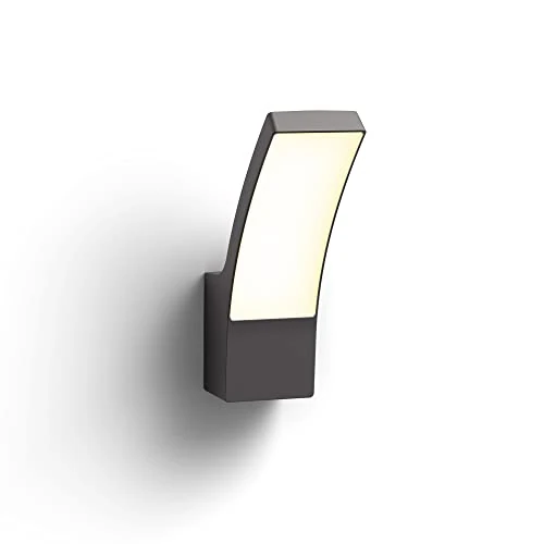 Oferta limitada: Philips Lighting - Aplique mural Splay, lámpara LED de exterior, color antracita, luz blanca cálida, 12W de 59.99 EUR a 47.48 EUR (ahorro 21%)
