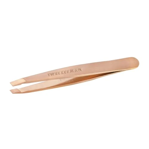 Offerta a tempo: TWEEZERMAN Pinzetta mini (punte angolate inclinate, pinzetta per sopracciglia, qualità professionale, acciaio inox), oro rosa - 35% da 16.95 € a 11.04 €