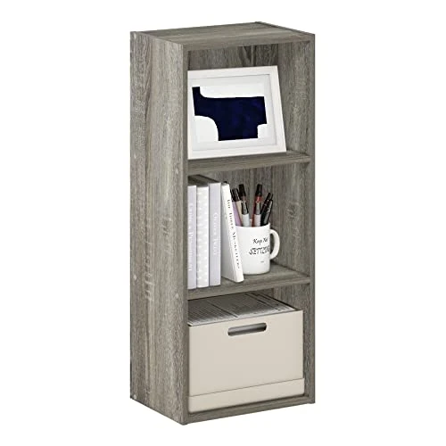 Limited-time offer: Furinno LUDER Book Shelf, 3-Cube Bookshelf, Bookcase, 9.3 x 12 x 31.5, for Living Room, Bedroom, Home Office, French Oak from 24.99 GBP to 20.99 GBP (save 16%)