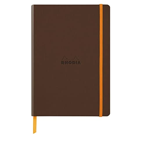 Rhodia 117478C - Notizbuch Rhodiarama mit Softcover, DIN A5, 80 Blatt elfenbein 90 g dot, 1 Stück, Bronze