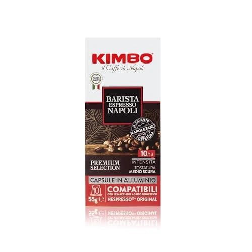 Offerta a tempo: Kimbo Capsule Compatibili Nespresso* Original in Alluminio - 100 Capsule - Barista Espresso Napoli - 10 Confezioni da 10 Capsule - 8% da 30.90 € a 28.50 €