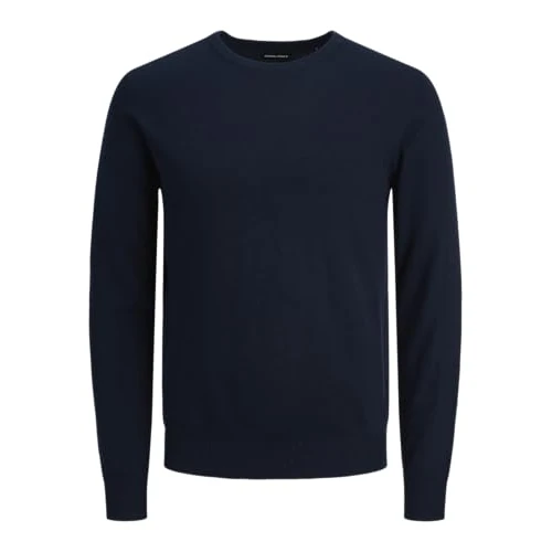 Jack & Jones Męska dzianina JJEEMIL Crew Neck NOOS, Marynarka marynarska, L