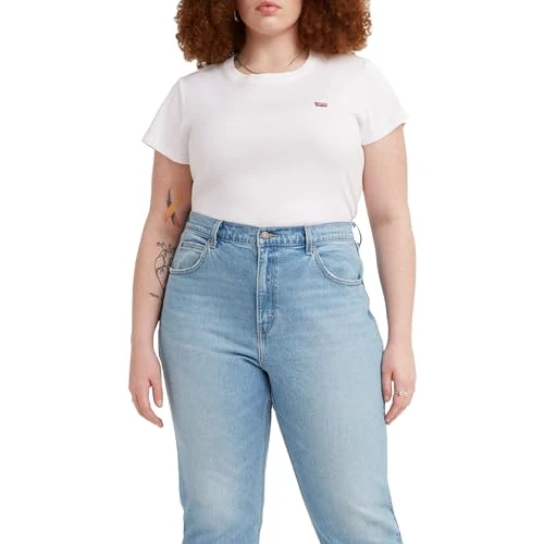 Levi's Plus Size SS Baby Tee T-Shirt Femme, White +, 3XL