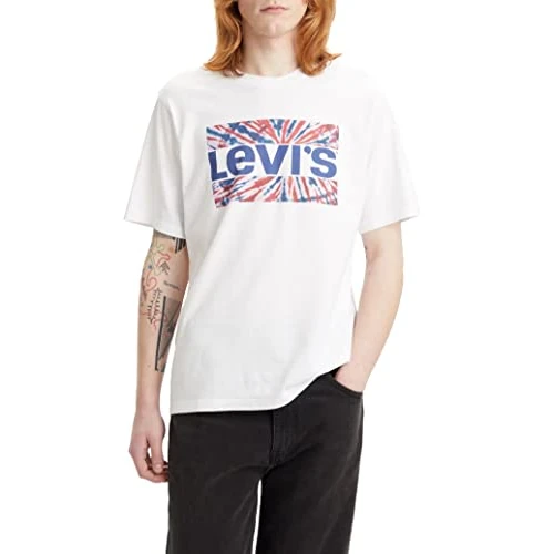 Limited-time offer: Levi's Men's Ss Relaxed Fit Tee T-Shirt, Poster Caviar, S from 16.00 GBP to 8.32 GBP (save 48%)