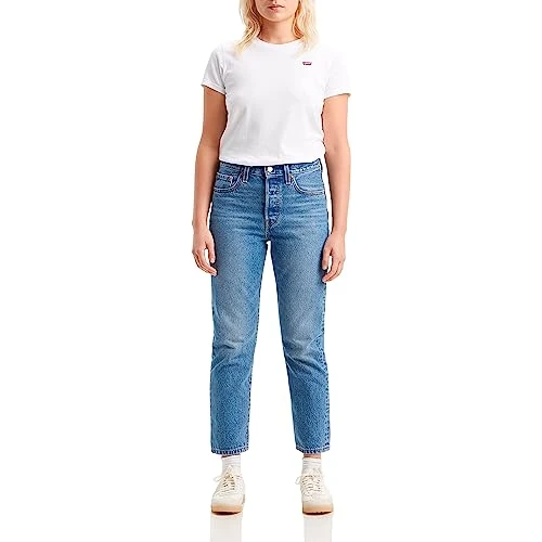 Oferta limitada: Levi's 501 Crop Vaqueros, Medium Indigo Worn In, 26W / 26L Mujer de 120.00 EUR a 72.99 EUR (ahorro 39%)