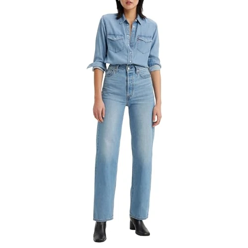 Oferta limitada: Levi's Ribcage Straight Ankle Vaqueros, Light Indigo Worn In, 34W / 29L para Mujer de 101.21 € a 101.21 € (ahorro 0.00%)
