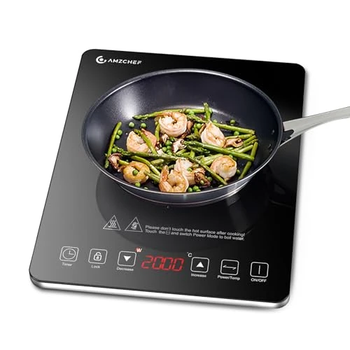 Offre limitée : Plaque à induction, AMZCHEF Plaque Induction avec design ultra-mince,20 niveaux de température et 20 réglages de puissance, Plaque Induction 2000W avec minuterie de 3 heures,verrouillage de sécurité de 49.99 € à 59.98 € (-19.98% de remise)