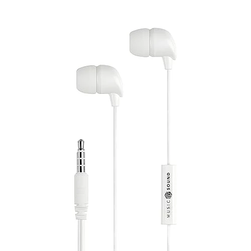 Offerta a tempo: Music Sound | AURICOLARI Fullcolor In-Ear | Auricolari con Filo e Microfono - Jack 3.5 Mm - Colore Bianco - 0.00% da 8.90 € a 8.90 €