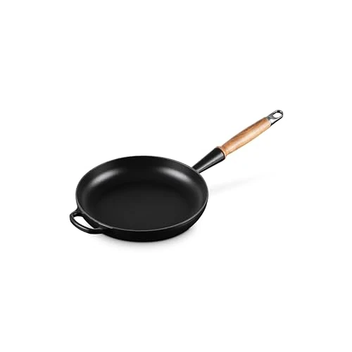 Limited-time offer: LE CREUSET Signature Cast Iron Frying Pan with Wooden Handle 28cm Matte Black, 20258280000422 from 239.00 £ to 179.25 £ (save 25%)
