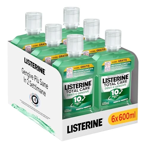 Oferta ograniczona: LISTERINE Płyn do płukania jamy ustnej do ochrony zębów i dziąseł, o smaku świeżej mięty, płyn do płukania jamy ustnej z fluorkiem, pielęgnacja jamy ustnej dla zdrowych dziąseł, opakowanie 6 x 600 ml z 116.24 PLN na 116.24 PLN (zniżka 0%)