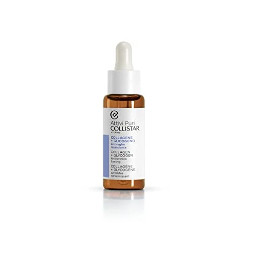 Collistar Attivi Puri Siero Collagene + Glicogeno, Gocce Viso, Azione Antirughe e Rassodante, per Tutti i Tipi di Pelle, Senza Siliconi, Alcol e Coloranti, 30 ml