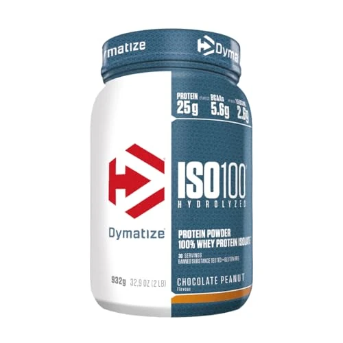 Dymatize ISO 100 Hydrolyzed Chocolate Peanut 932g - Whey Protein Hydrolysat + Isolat Pulver