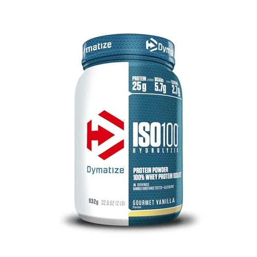 Limited-time offer: Dymatize ISO 100 Hydrolyzed Gourmet Vanilla 932g - Whey Protein Hydrolysat + Isolate Powder from 47.99 GBP to 46.10 GBP (save 4%)