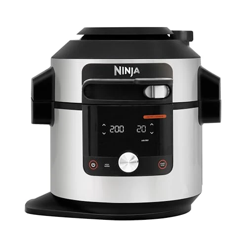 Oferta limitada: Ninja Foodi MAX Olla eléctrica multifunción con SmartLid, 7,5 l, 14 funciones de cocción en 1, Olla a presión, Freír con aire, Cocción lenta, Parrilla y más, sensor digital, acero inoxidable, OL750EU de 379.99 EUR a 354.82 EUR (ahorro 7%)