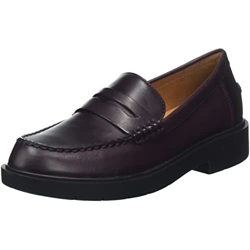 Geox Femme D Spherica Ec1 A Mocassins, Dk Burgundy, 39.5 EU
