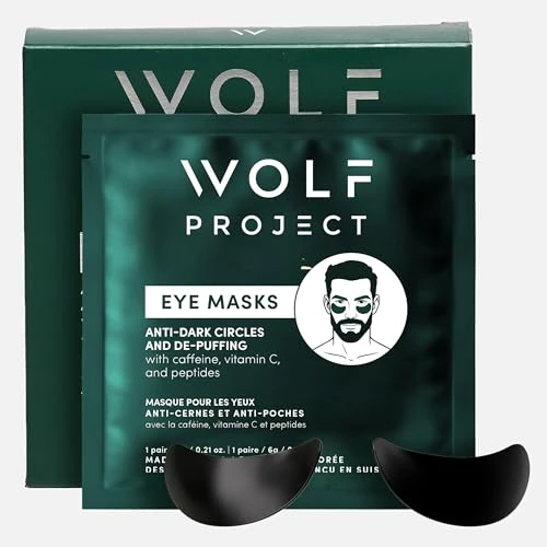 Offerta a tempo: WOLF PROJECT |patch occhi per uomo, maschera occhi con ingredienti naturali anti-gonfiore e patch occhi antirughe (5 paia) - 0.00% da 16.99 € a 16.99 €