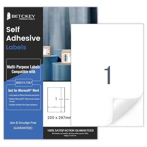 Offre limitee: 100 feuilles A4 Autocollante Imprimables, Étiquette Pleine Page Blanche Mate 210x297mm Pour Imprimantes Laser et Jet d'encre de 15.99 EUR a 15.99 EUR (economie 0%)