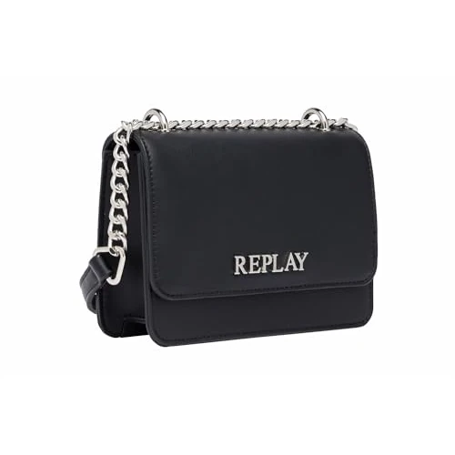 Zeitlich begrenztes Angebot: Replay Damen Handtasche aus Kunstleder, Black 098 (Schwarz), Onesize von 89.00 € auf 39.66 € (55% Rabatt)