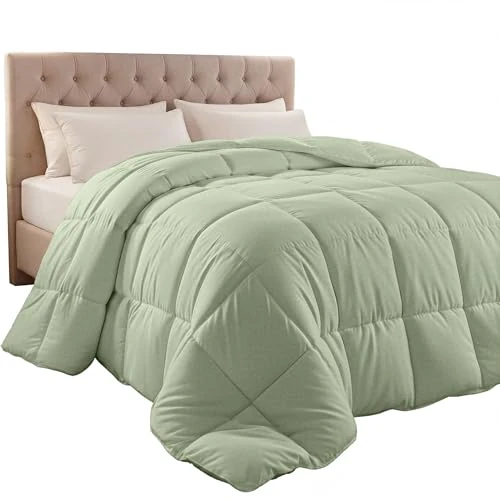 Offre limitée : Utopia Bedding Couette Alternative matelassée avec languettes d'angle, Couture de Finition en carré (lit Simple, Vert Sauge) de 24.21 € à 24.21 € (0.00% de remise)