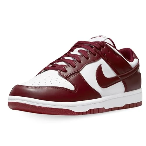 Offre limitée : Nike Dunk Low Baskets pour Homme, Blanc/Rouge, 45.5 EU de 129.99 EUR à 97.99 EUR (remise 25%)
