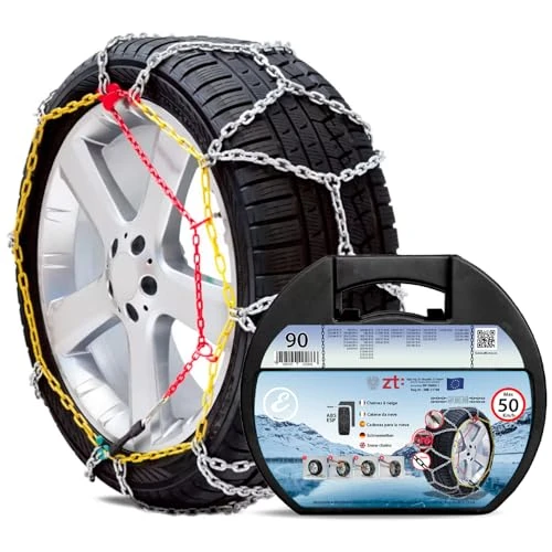 Offerta a tempo: Catene Da Neve In Metallo 9 mm Omologate TUV e GS Onorm Montaggio Rapido Per Auto Macchina Furgone SUV Con Tensionatore Autobloccante (Misura 90) - 7% da 26.90 € a 24.90 €