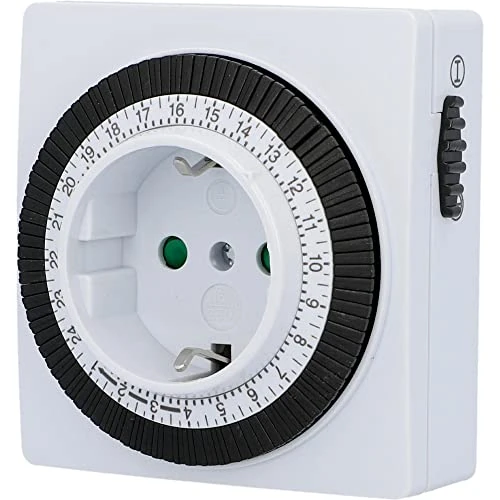 Offerta a tempo: UNITEC Timer giornaliero meccanico per interni IP20 attraente forma quadrata analogica bianca 15 minuti di distanza regolabile - 42% da 10.26 € a 5.99 €
