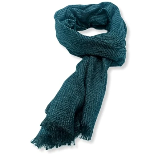 Saturnali hochwertige Herrenschal verschiedene Modelle - stilvoll/sportlich - große Größe, grün, Einheitsgröße