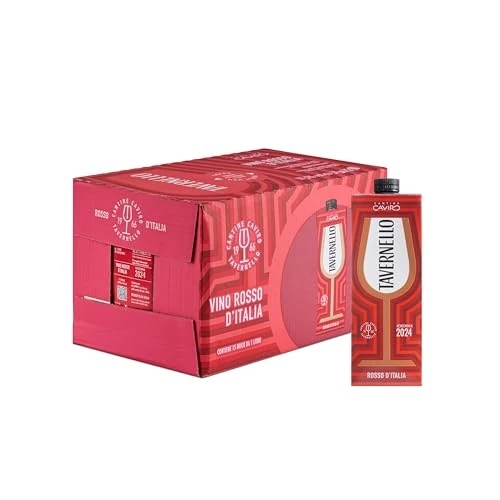 Offerta a tempo: Tavernello Classico Vino Rosso d'Italia, Vino Equilibrato e Profumato, 11.5% Vol, Confezione con 15 Brik da 1L - 10% da 29.85 € a 26.85 €
