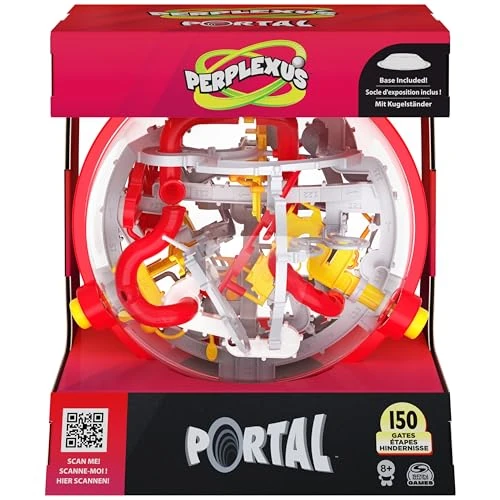 Tijdelijke aanbieding: Perplexus Portal - 3D-puzzel baldoolhof fidget-speeltjes reisspellen puzzels fidget-bal met 150 obstakels van 34.86 EUR naar 22.66 EUR (korting 35%)