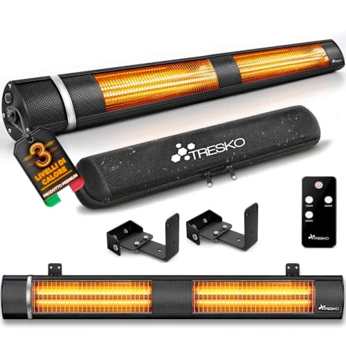 Zeitlich begrenztes Angebot: TRESKO® Infrarot Heizstrahler 3000W mit Fernbedienung für Innen & Außen von 102.79 € auf 80.55 € (22% Rabatt)