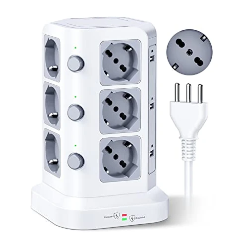 Offre limitée : KOOSLA Multiprise, 4000W/16A, 2M, Blanc de 60.00 € à 60.00 € (0.00% de remise)