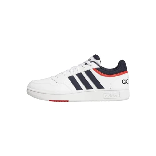 adidas Mężczyźni Hoops 3.0 Low Classic Vintage Shoes, Cloud White / Legend Ink / Vivid Red, 40 EU
