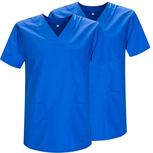 Limited-time offer: MISEMIYA - Pack 2 Pcs - Sanitary CASACA Unisex Sanitary Uniforms Sanitary Uniform Medical Uniform - Ref. 817 * 2 - X-Large, Royal Blue 21 from 36.24 £ to 21.99 £ (save 39.32%)