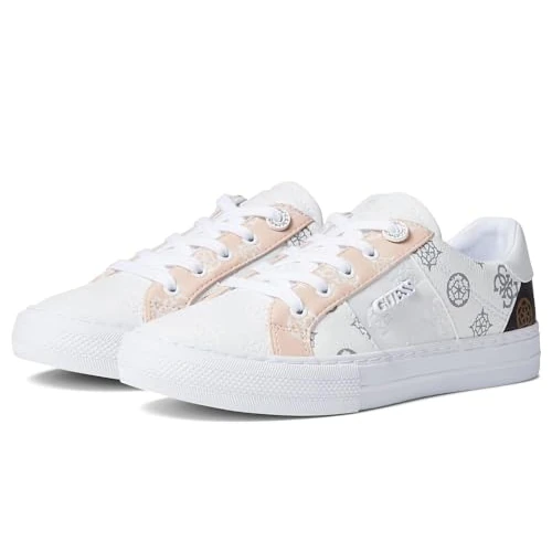 Offre limitée : Guess Femme Loven Basket, White Pink 680, 38.5 EU de 68.84 € à 60.31 € (12% de remise)