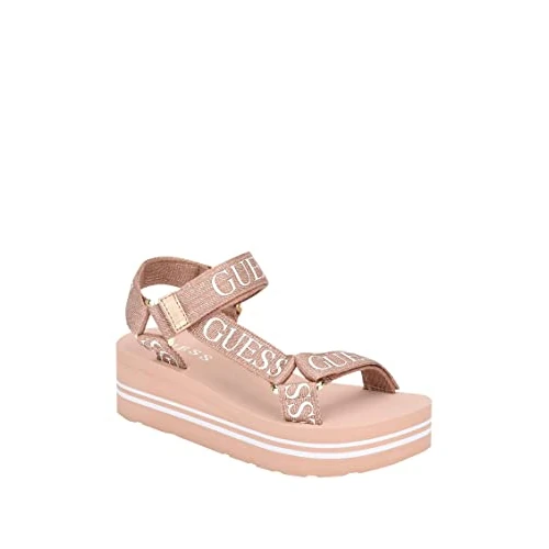 GUESS Avin Keilsandalen für Damen, Roségold, 35 EU