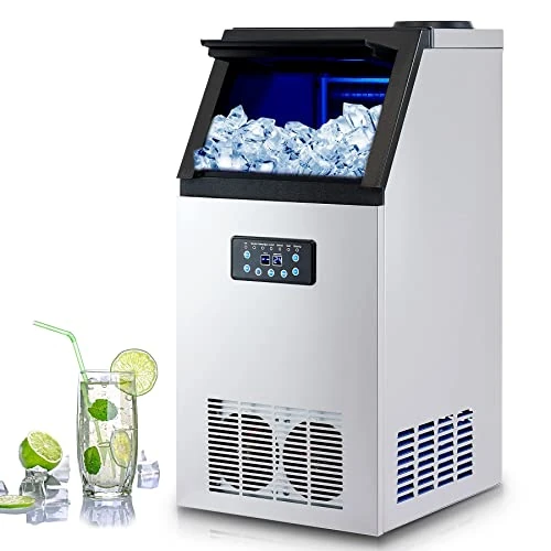 Offerta a tempo: CREWORKS Macchina per Cubetti di Ghiaccio Commerciale 59kg/24h Fabbricatore Ghiaccio con Schermo LCD Macchina Ghiaccio in Acciaio Inossidabile per Casa, Ufficio, Ristorante, Bar, Caffetteria (36 PCS) - 0.00% da 339.99 € a 339.99 €