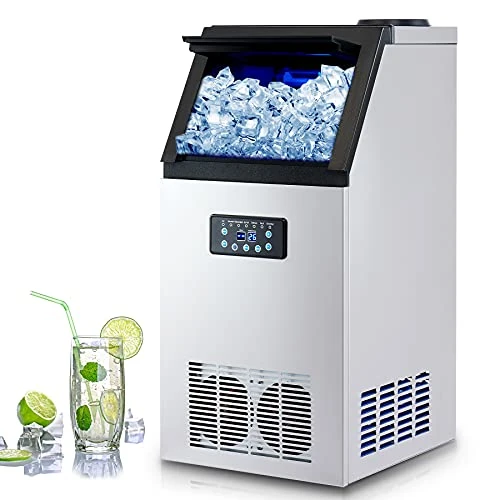 Offerta a tempo: CREWORKS Macchina per Cubetti di Ghiaccio Commerciale 73kg/24h Fabbricatore Ghiaccio con Schermo LCD Macchina Ghiaccio in Acciaio Inossidabile per Casa, Ufficio, Ristorante, Bar, Caffetteria (45 PCS) - 0.00% da 389.99 € a 389.99 €