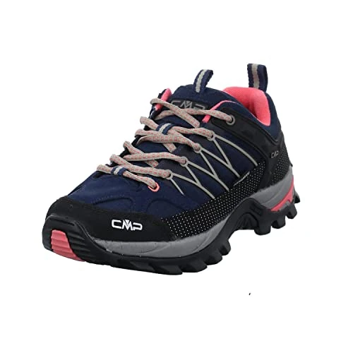 CMP Rigel Low Wmn Trekking Shoe Wp, Scarpe da trekking Donna, Blue-Corallo, 38 EU