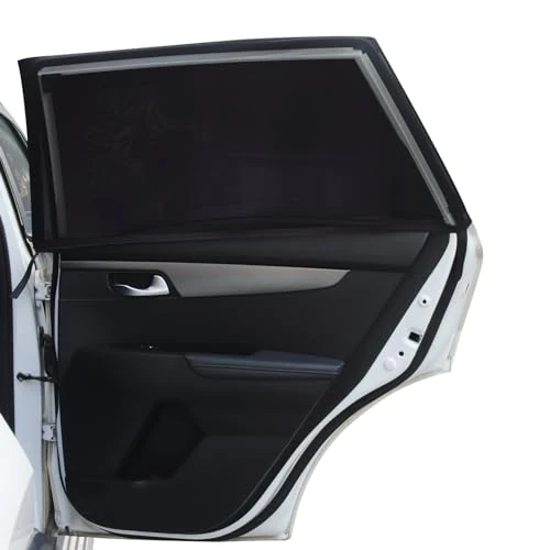 Trusiel Car Sun Shade, Universal Sun Visor Net Protection for Passenger Car, Black (L)