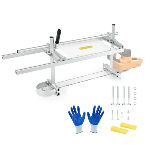 ZELCAN Gruminette pour Tronçonneuse Moulin pour à Tronçonneuse Portable 14“-36“ (356-914mm) Réglable Épaisseur de Coupe 5-305 mm Chainsaw Mill Support Moulin à Scie à Chaîne de Tronçonneuse