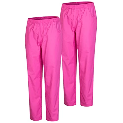 MISEMIYA - Confezione 2 Pz - Pantaloni Sanitari Unisex - Divise MEDICHE Divise SANITARIE Pantaloni da Lavoro - RIF. 8312 * 2 pz - 4XL, Fucsia 21