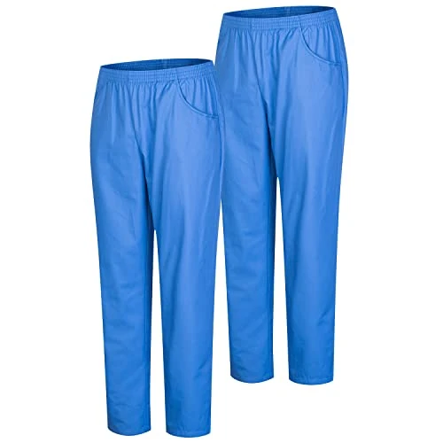 MISEMIYA - Verpakking van 2 stuks, uniseks, gezondheidsuniform, medische uniformen, werkbroek, Ref.8312, 2 stuks, Hemelsblauw 21, S