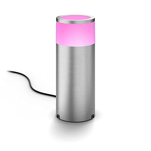 Oferta limitada: Philips Hue - Pedestal de Exterior LED Inteligente Hue Calla, 8W, Luz Blanca y de Colores, Conexión de baja tensión, Compatible con Alexa y Google Home, Color Acero (extensión) de 149.99 € a 104.99 € (ahorro 30%)