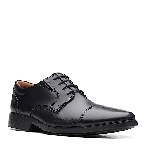 Offerta a tempo: Clarks Men's Clarkslite cap Oxford, Pelle Nera, 42 EU - 26% da 89.95 € a 66.63 €