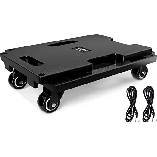 Limitiertes Angebot: Ronlap Transportroller Rollbrett Tragkraft 200 kg 40,5 x 28 cm Umzugshelfer Erweiterbar, mit 2 elastischen Seilen, Schwarz von 24.99 EUR auf 24.99 EUR (Spare 0%)